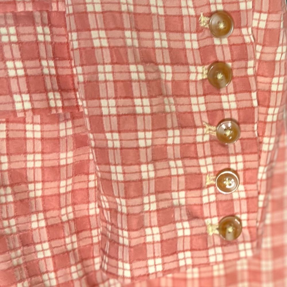 FREE PEOPLE Pink/Rose Olivia Gingham Lightweight Blazer/Trench, Medium. NWT - Picture 9 of 14